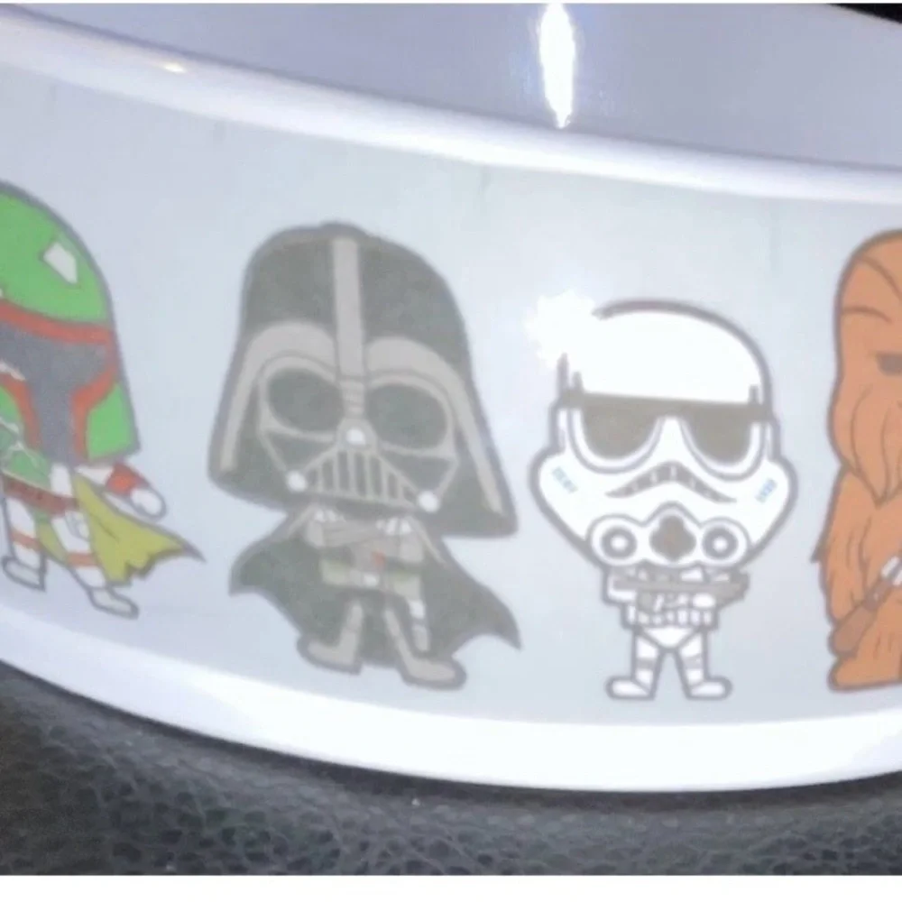 Star Wars White Pet Bowl with Logo